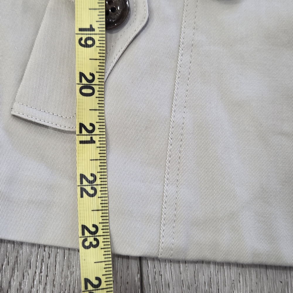 Burberry Light Gray Double-Breasted Trench Coat - Picture 12 of 17